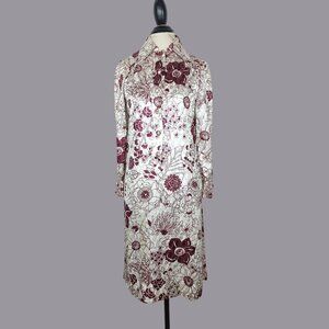 Vintage Cleonice Capece Dress Small Silver Embroidered Metallic